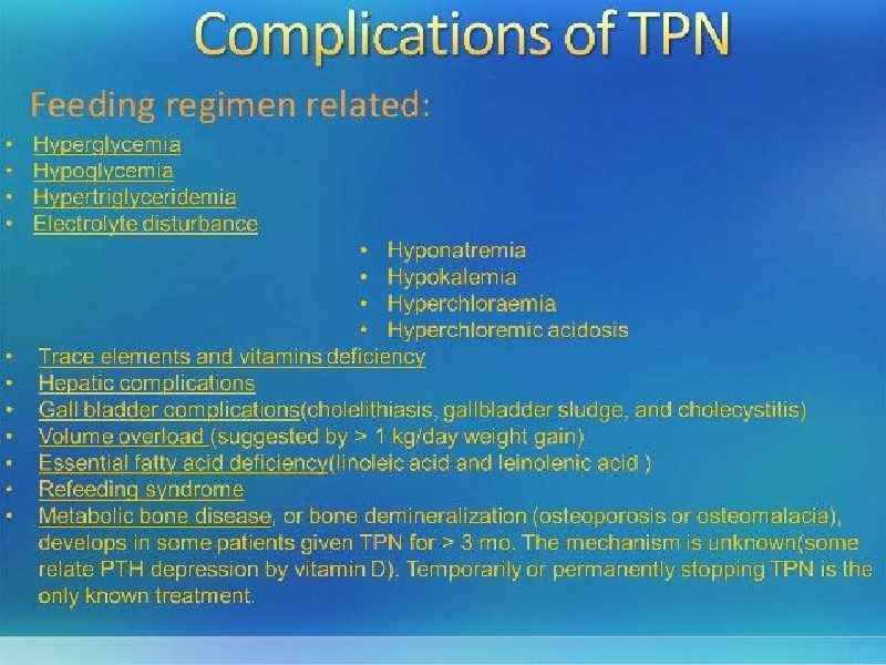 Can TPN go through an IV