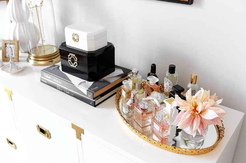 How do you display perfume bottles at home