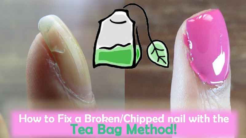 How do you fix a cracked nail with a tea bag