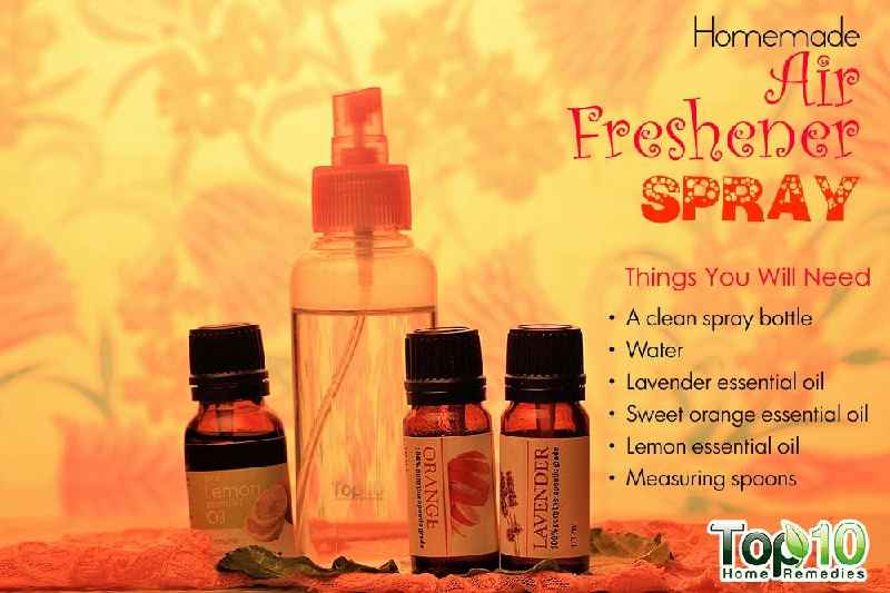 How do you make air freshener spray with essential oils