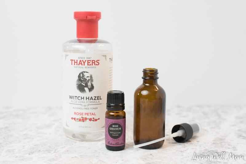 How do you make witch hazel spray with linen