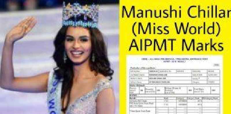 How much did manushi Chillar score in NEET