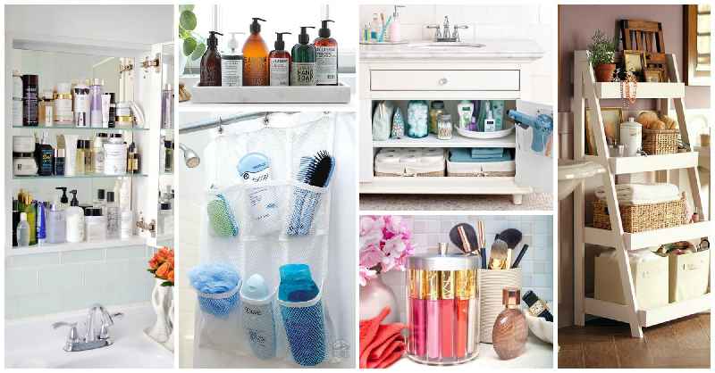 How should I organize my beauty products in the bathroom