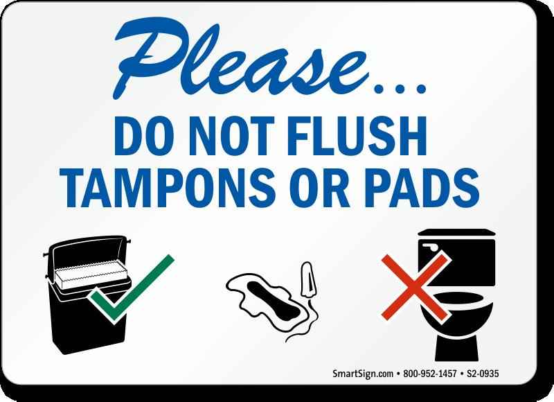 Is it OK to flush tampons down the toilet
