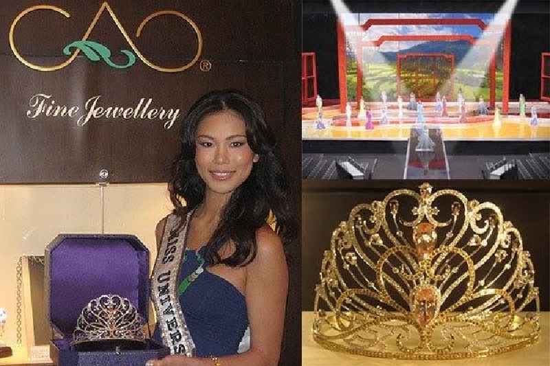 Is Miss World crown made of diamonds