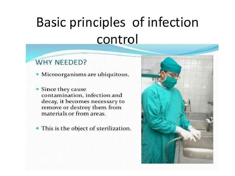 What are the five basic principles for infection control