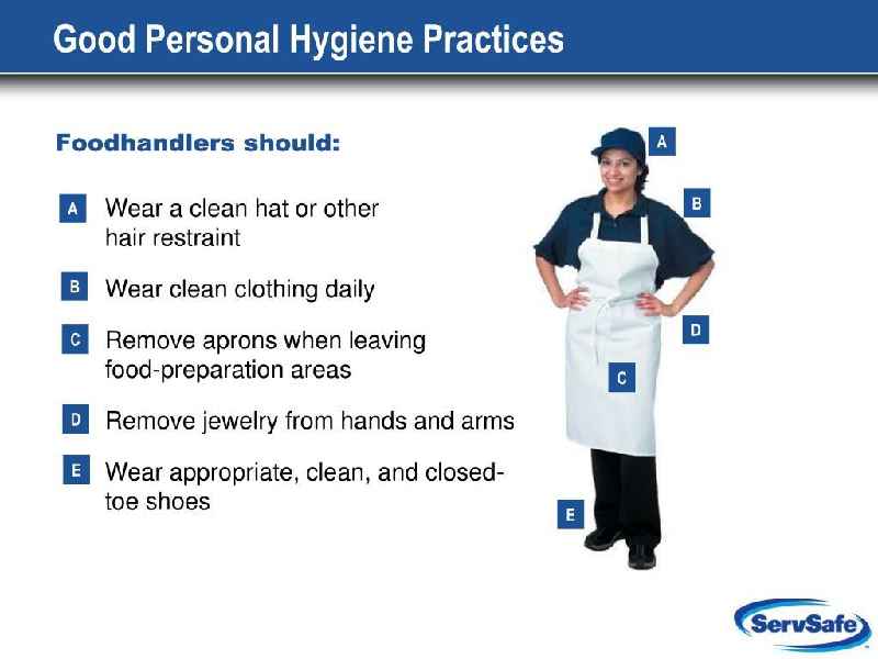 What are the personal hygiene practices to be followed by food handlers
