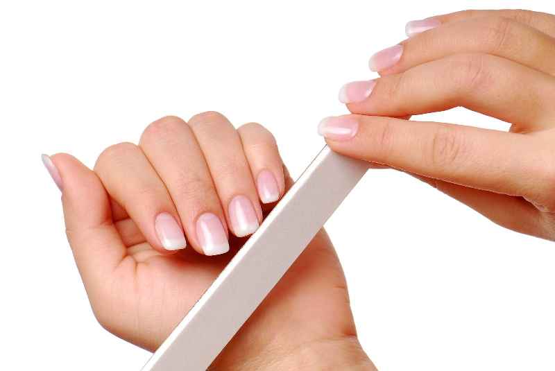 What are the two sides of a nail file for