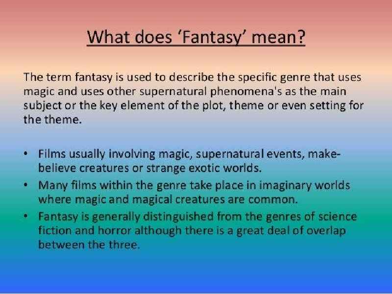 What does fantasy makeup mean