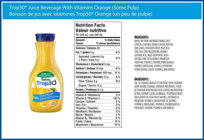 What font is used on nutrition labels