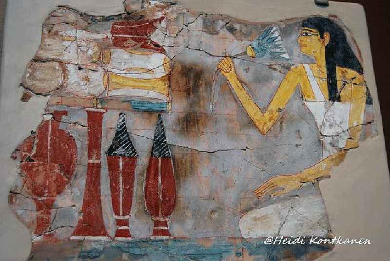 What is being emphasized by the Ancient Egypt painting