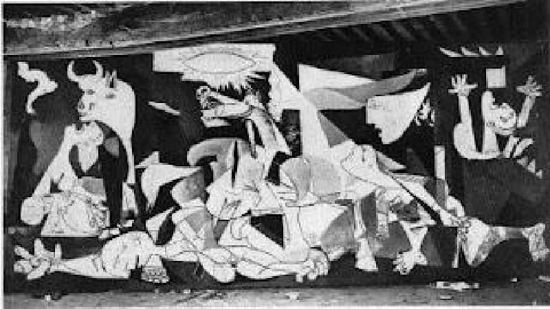 What is the content and subject matter of the painting Guernica quizlet