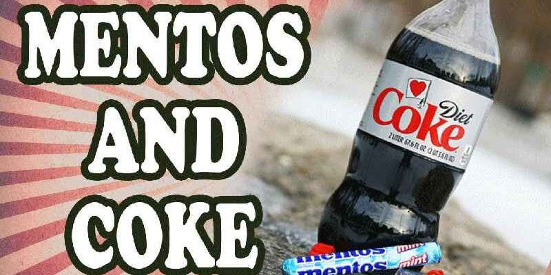 What is the reaction between Coke and Mentos