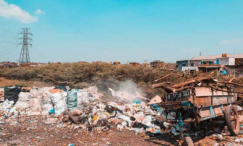 What is the sanitary landfill process