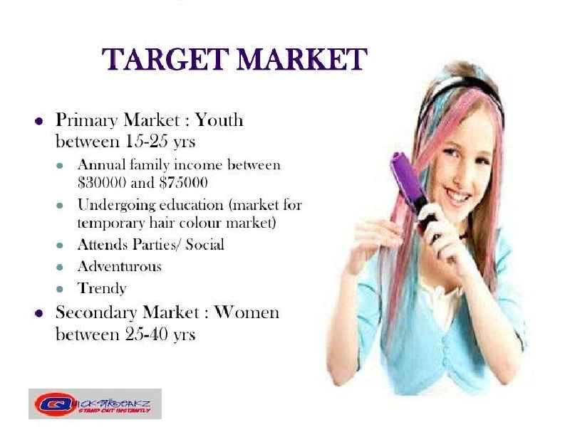 What is the target market of a hair salon