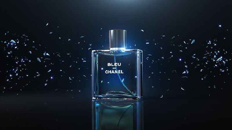 What perfume came in a blue bottle