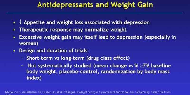 Which antidepressants do not cause weight gain