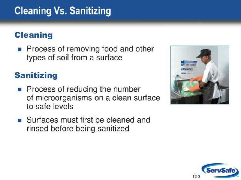 Which surfaces must be both cleaned and sanitized *