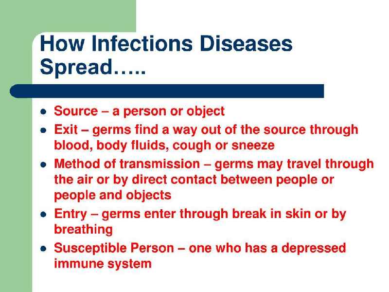 Who is responsible for preventing the spread of infection in your workplace