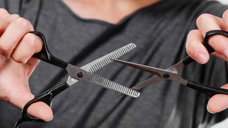 Why do hairdressers use thinning scissors
