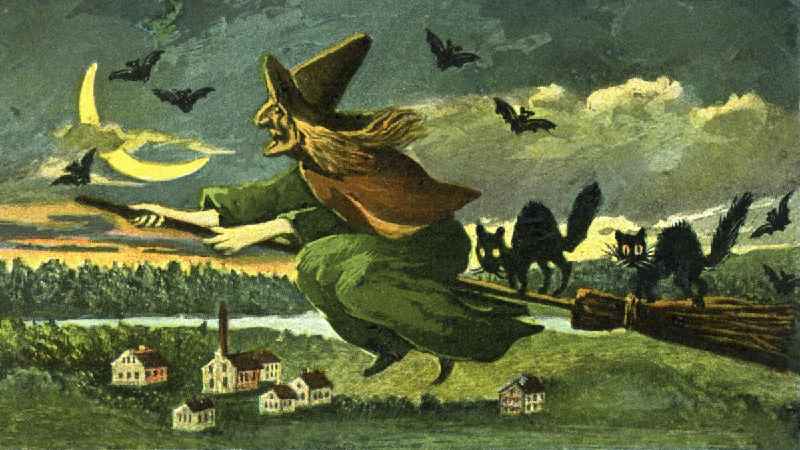 Why do witches ride brooms