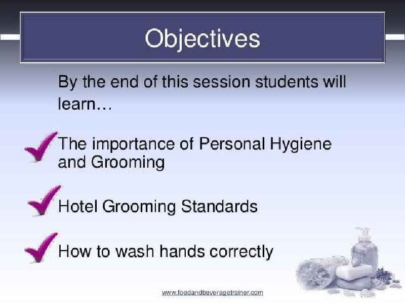 Why is personal hygiene important in hospitality