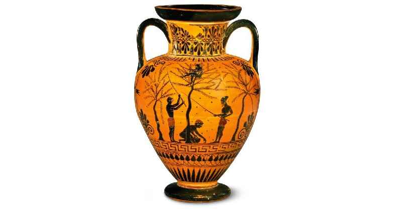 Why were Greek vases black and red